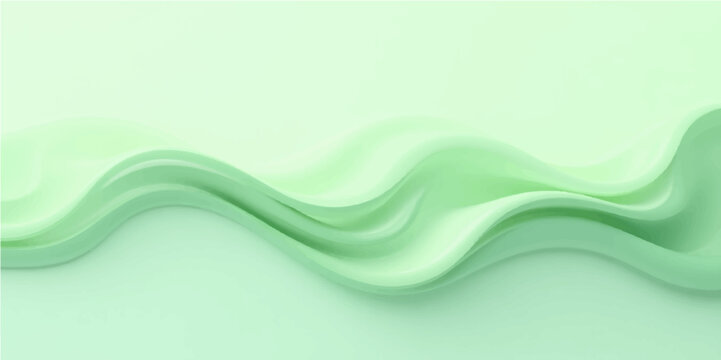 Abstract soft green background with flowing curves and organic motion in a fresh and modern design