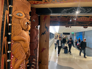 Passenger arrive at Auckland airport