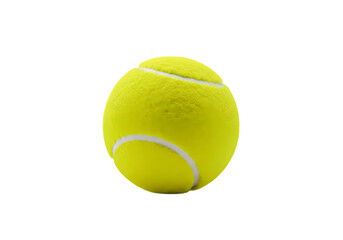A Single Tennis Ball Against a Black Background isolated on transparent background