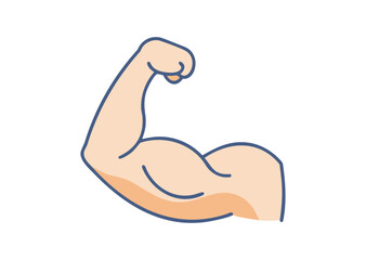 Bicep muscle Vector, Bicep muscle Icon Illustration