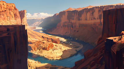Grand Canyon river landscape