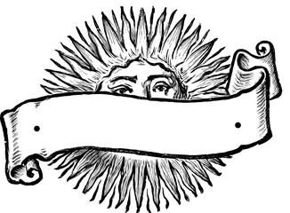 Vintage Banners and Ribbons, Floral Illustrations, vintage design, antique art