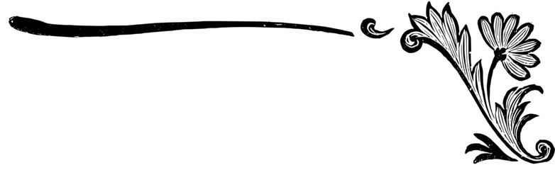 Vintage Banners and Ribbons, Floral Illustrations, vintage design, antique art