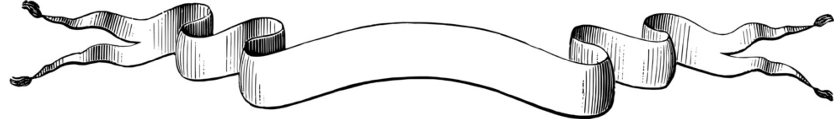 Vintage Banners and Ribbons, Floral Illustrations, vintage design, antique art