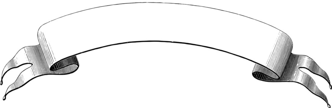 Vintage Banners and Ribbons, Floral Illustrations, vintage design, antique art