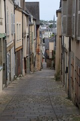 narrow old street in Laval, France