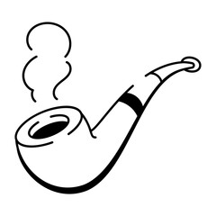 A sketchy style icon showing holmes pipe
