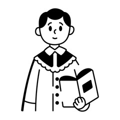 A sketchy style icon showing choir
