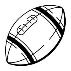 Naklejka premium A sketchy style icon representing rugby ball