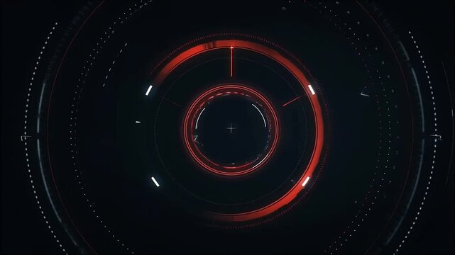 Futuristic HUD Interface Digital Target Radar Screen Technology Abstract Background