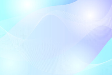 水色のグラデーション背景と滑らかな曲線デザイン	
