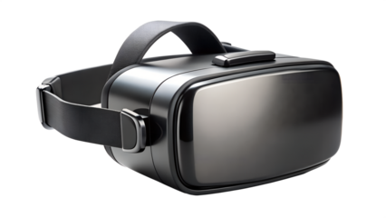 Modern Virtual Reality Headset Isolated on Transparent Background