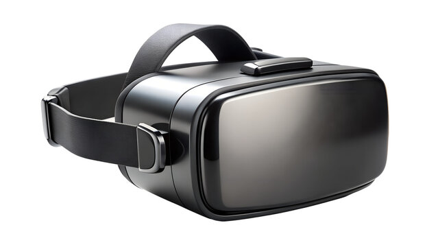 Modern Virtual Reality Headset Isolated on Transparent Background