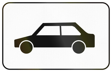 Additional road sign in Cambodia - Motor vehicles