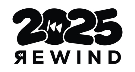 Minimalist black-and-white graphic featuring bold 