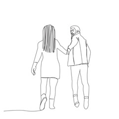 Happy couple walking togather