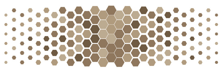 Abstract colorful geometric background. Hexagonal pattern with gradation. 10 Eps editable. Halftone hexagonal retro simple pattern. Vector honeycomb