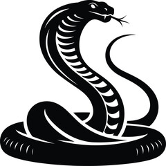 King Cobra big snake vector illustration isolated on a white background