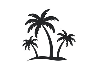 Fototapeta premium Cartoon tree palms Vector, Cartoon tree Icon Illustration