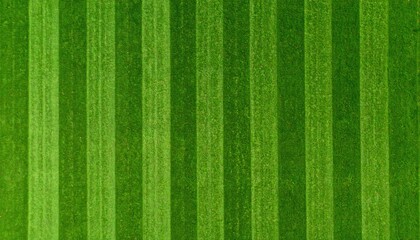 Green Field Stripes: A symmetrical, textured field of alternating light and dark green stripes provides a simple, visually appealing landscape for sports, gardening or abstract design.