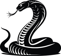 King Cobra big snake vector illustration isolated on a white background
