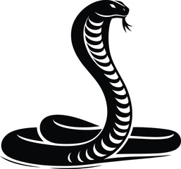 King Cobra big snake vector illustration isolated on a white background