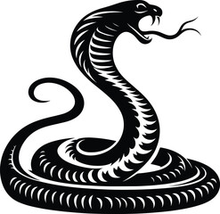 Fototapeta premium King Cobra big snake vector illustration isolated on a white background