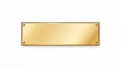 "Elegant Gold Plaque with Smooth Metallic Finish"