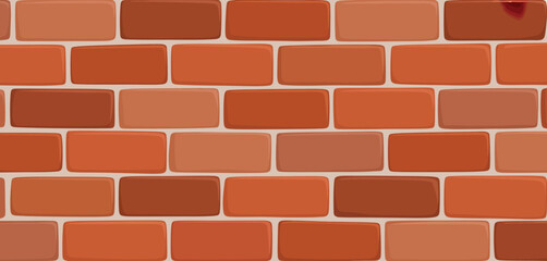 Obraz premium Simple Cartoon Brick Wall Pattern