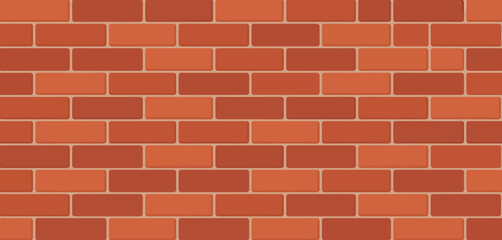 Simple Orange Brick Wall Pattern
