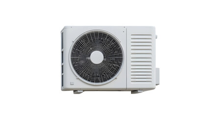 Fototapeta premium Air conditioner condenser unit outdoor hvac system cooling heating appliance ventilation equipment isolated 100 on transparent background