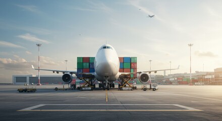 Fototapeta premium Cargo transportation by air