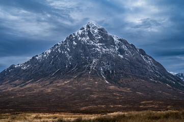 mountain, sky, mountains, nature, clouds, landscape, travel, snow, Scotland, national park, winter, spring, national
