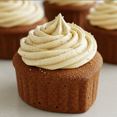 Delicious HeartShaped Spiced Cupcakes with Creamy Frosting