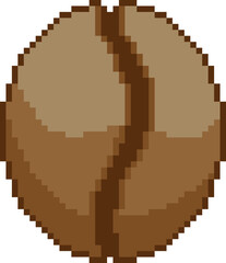 Pixel art Coffee beans one