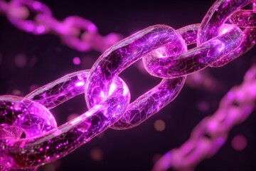 digital art selected for the #. a chain with glowing purple lights. a large group of colorful umbrellas hanging from a ceiling