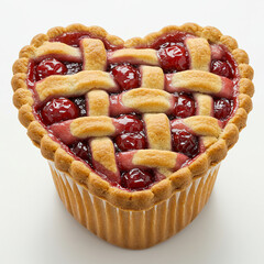 HeartShaped Cherry Pie Delicious Baked Treat Recipe Inspiration