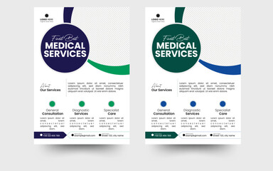 
Corporate healthcare and medical a4 flyer design template, Professional medical health flyer template. 
