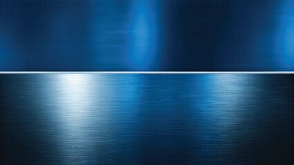 Naklejka premium Abstract blue metal background reflecting the tranquil light of a summer sky over the ocean horizon