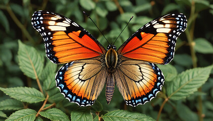 Fototapeta premium Monarch Butterfly on Orange Blossom – Stunning Macro of Nature’s Elegance