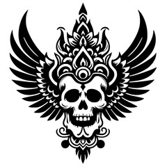 Obraz premium Traditional skull silhouette