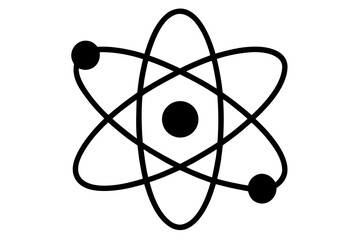 atom symbol on white background