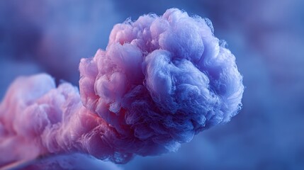 Fantasy texture art like soft pink and blue cotton candy / 幻想的な色彩の綿菓子のようなテクスチャーアート