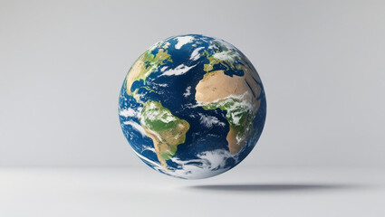 Fototapeta premium Planet Earth in space on a white background