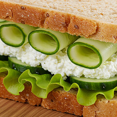 Delicious Cucumber and Cream Cheese Sandwich Recipe Healthy Lunch Ideas