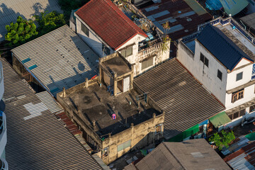 Bangkok residential area city view at daytime.