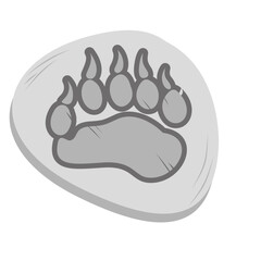 Obraz premium Fossil Footsteps in Rock