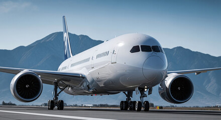 Naklejka premium airplane in the airport