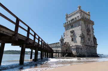 Torre de Belem en Lisboa, monumento patrimonio de la humanidad, portugal.