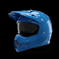Brilliant Blue Motocross Helmet Protective Gear for OffRoad Adventures